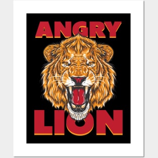 Angry Lion Head Design for all who loves wildlife Posters and Art